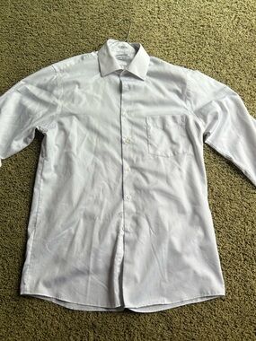 Van Heusen White Lux Sateen Regular Fit Dress Shirt